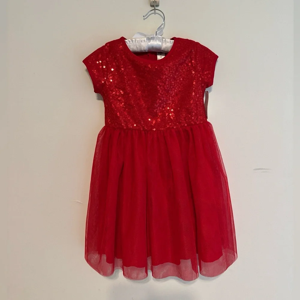 Osh Kosh Bgosh Sparkling Red Sequin Dress